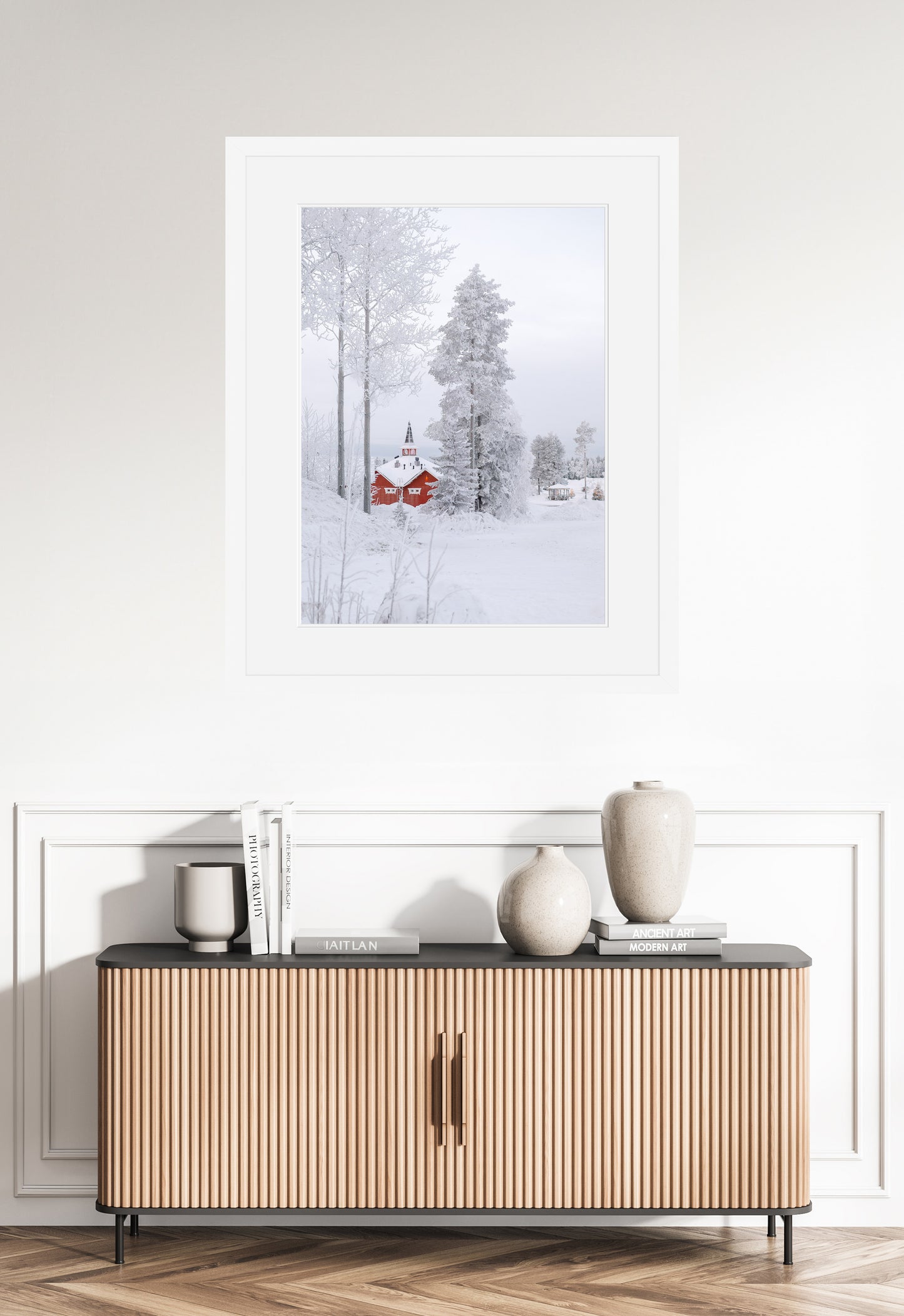 Crimson Haven in White
